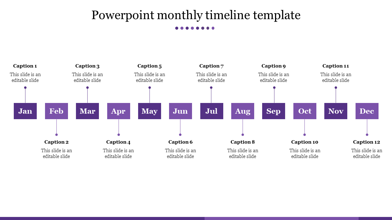Free - PowerPoint Monthly Timeline Template and Google Slides